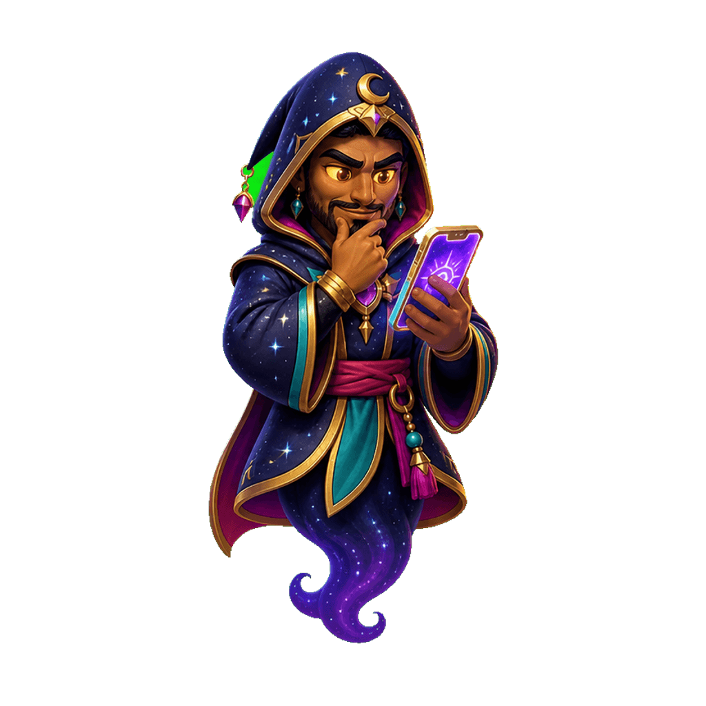Thinking oracle pose
